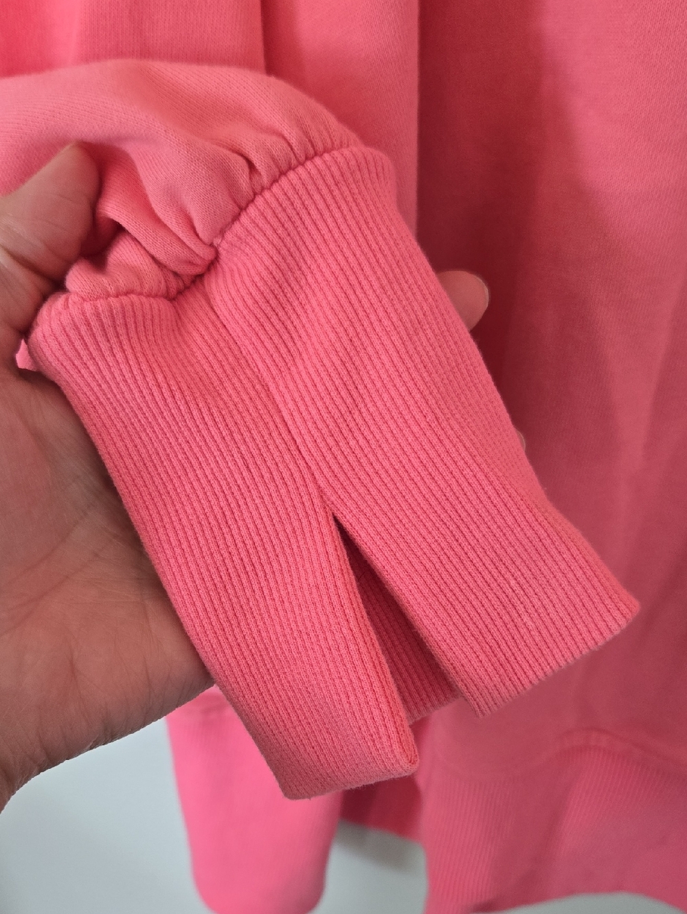 Fantastic Fawn | Bright Pink Smile Oversized Sweatshirt Size Small - Picture 5 of 9